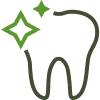 Tooth icon with a star, representing hygiene services at Aura Dental Clinic.