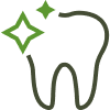 Tooth icon representing Aura Dental Clinic, symbolizing dental care and oral health services.